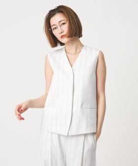 conte/＜conte＞ストライプ ジレ/ベスト