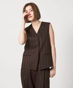 conte/＜conte＞ストライプ ジレ/ベスト