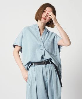 conte/＜conte＞デニム スキッパーシャツ/シャツ / ブラウス