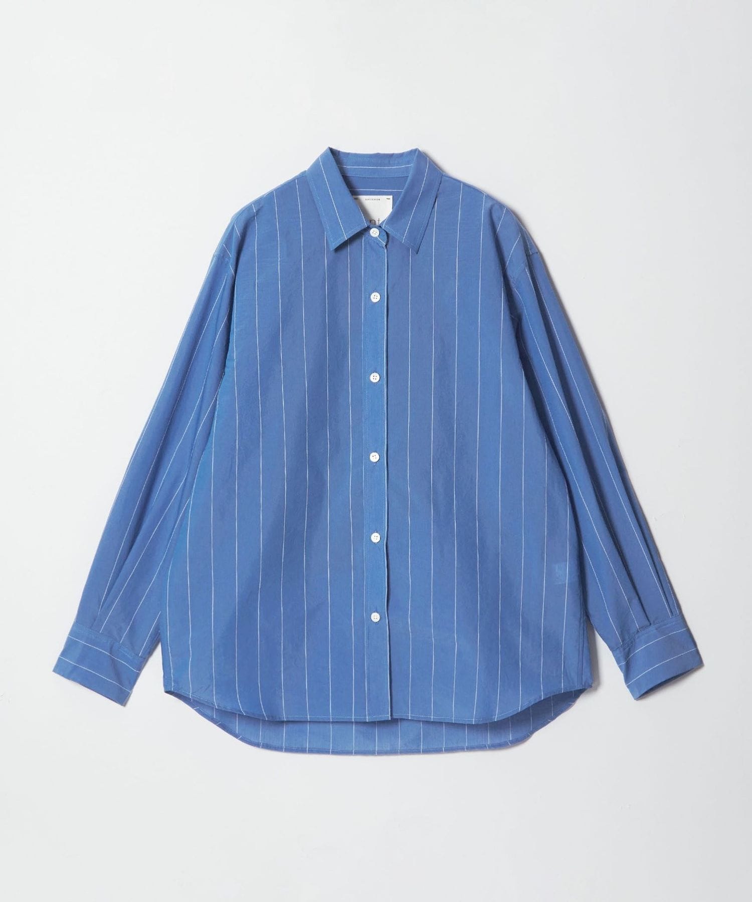 美品 conte 25AW コットンストライプ レギュラーカラーシャツ ベージュ conte＞コットン ストライプ レギュラーカラーシャツ