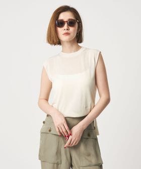 conte/＜conte＞クルーネック ノースリーブニット/ニット / セーター