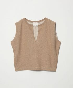 conte/＜conte＞コットン ハニカム キーネックカットソー/Tシャツ / カットソー