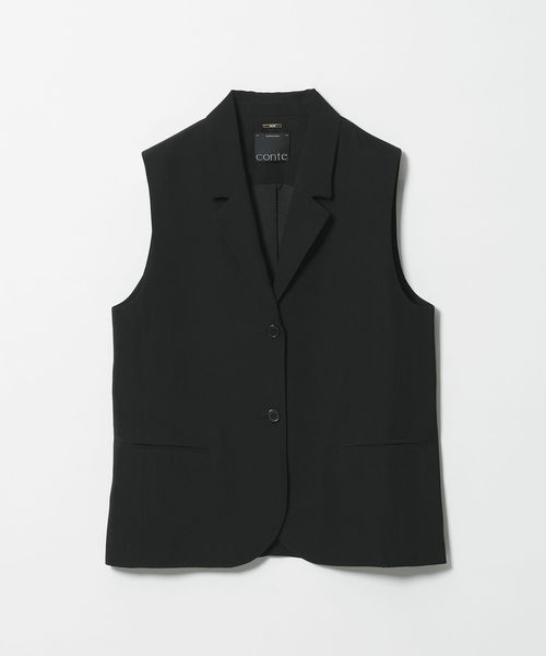 conte/＜conte＞レーヨン テーラード ジレ/ベスト