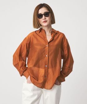 conte/＜conte＞コットンシルク シアー シャツ/シャツ / ブラウス