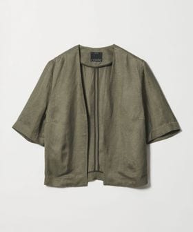conte/＜conte＞ハーフスリーブ ノーカラージャケット/ノーカラージャケット