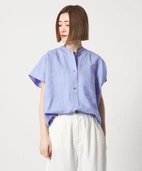 conte/＜conte＞フロントポケット フレンチスリーブシャツ/シャツ / ブラウス