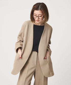 conte/＜conte＞アサライク ノーカラージャケット/ノーカラージャケット