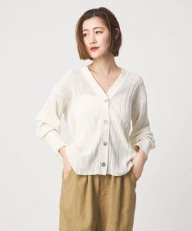 conte/＜conte＞ワイドリブ Vネックカーディガン/カーディガン / ボレロ