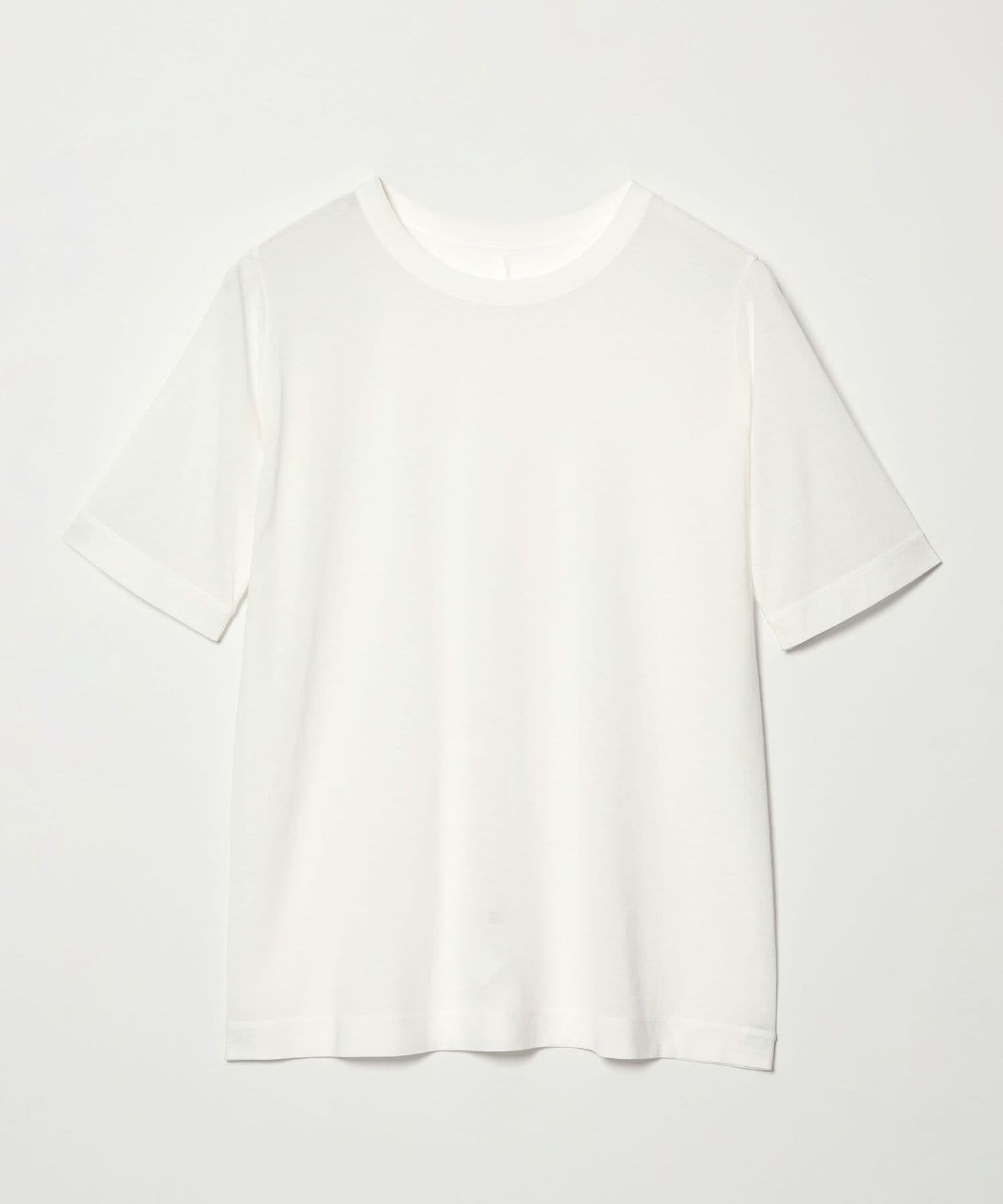 conte＞コットン シアー クルーネックTシャツ