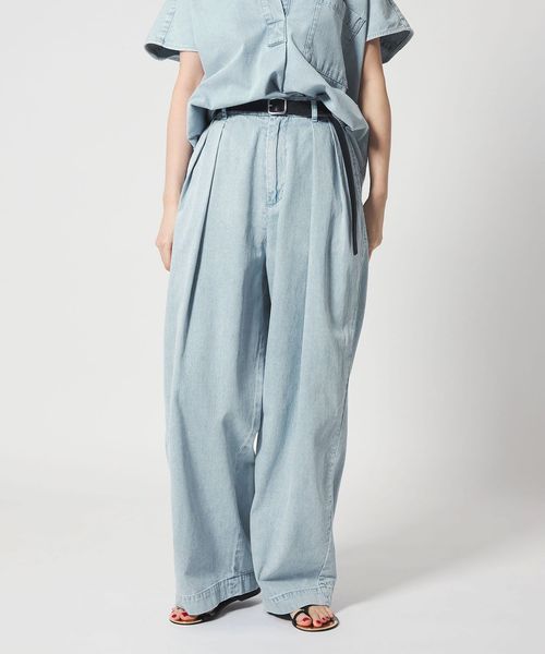conte/＜conte＞タック デニムワイドパンツ/デニムパンツ