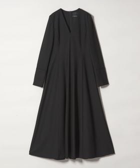 conte/＜conte＞シャークスキン Vネック ロングワンピース/ワンピース