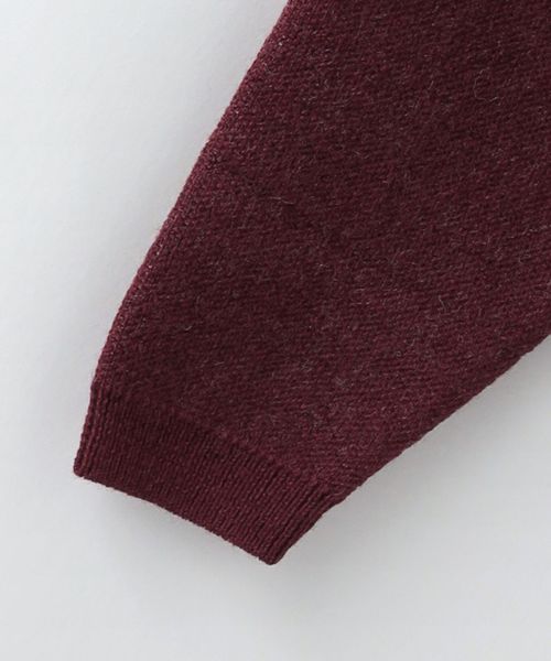 <6(ROKU)>WOOL WAPPEN V NECK CARDIGAN/カーディガン