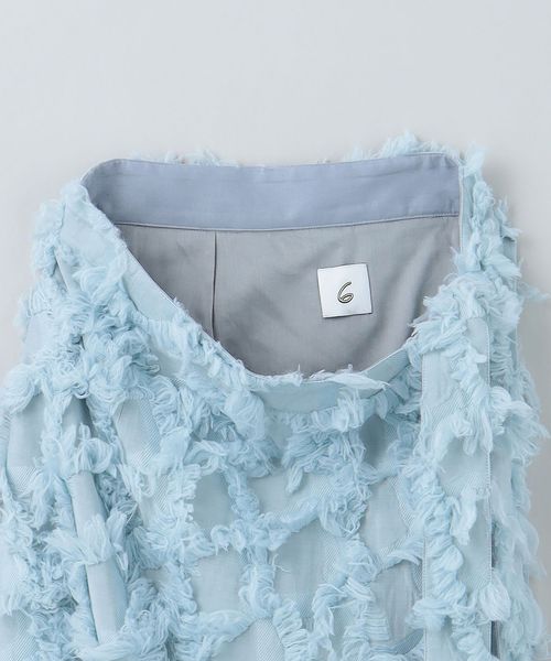 6(ROKU)＞フリンジジャカード ラップスカート 