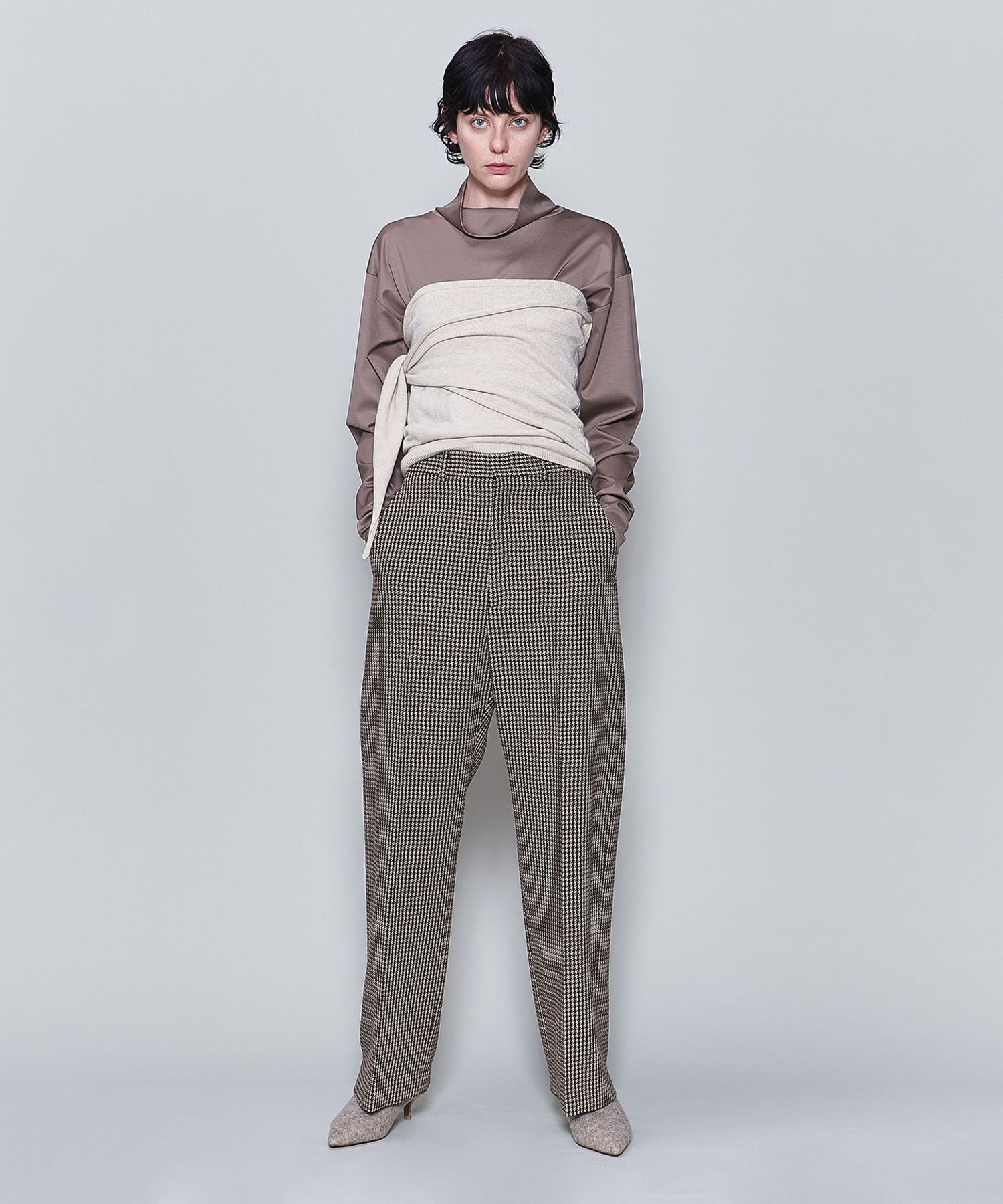 6(ROKU)＞コットンスムース タートルネック