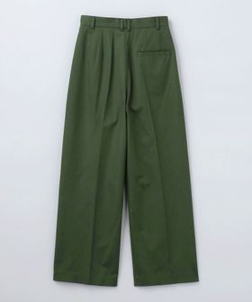 6(ROKU＞タックパンツ オリーブ 
