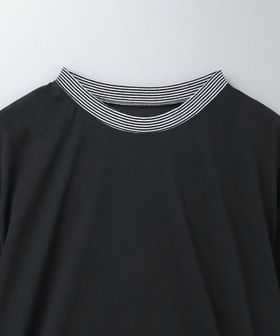 6 ROKU コットンナイロンボーダー リンガーTシャツ 6(ROKU)＞コットンナイロン ボーダー リンガーTシャツ