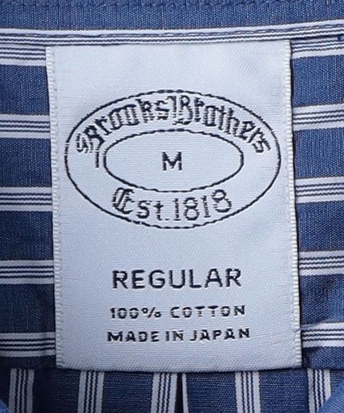別注】＜Brooks Brothers × 6(ROKU)＞STRIPE BD SHIRT ROYAL/シャツ