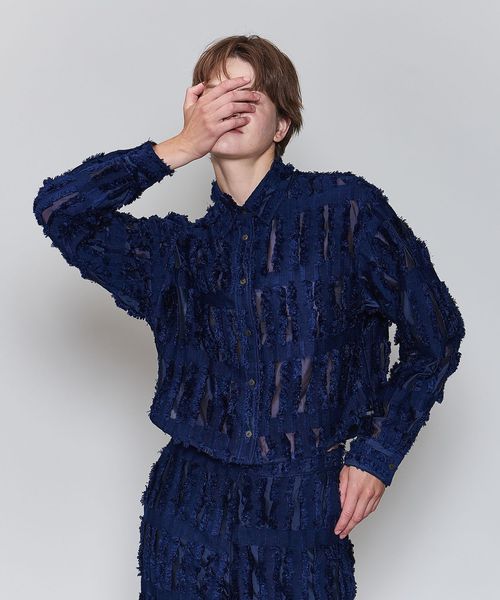 6（ROKU）フリンジシャツ／2024AW 6（ROKU）スケフリンジシャツ／2024AW