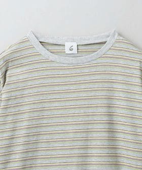 ＜6(ROKU)＞コットン ボーダー ロングスリーブTシャツ 24SS 6(ROKU)＞コットン ボーダー ロングスリーブTシャツ 24AW