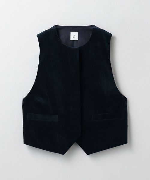 6(ROKU)＞コットン コーデュロイ ベスト 