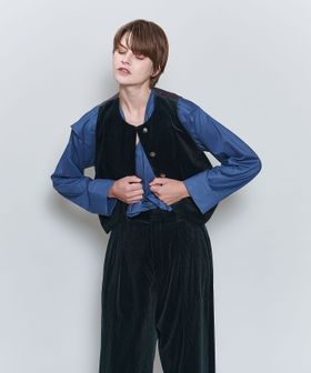 6(ROKU)＞コットン コーデュロイ ベスト 