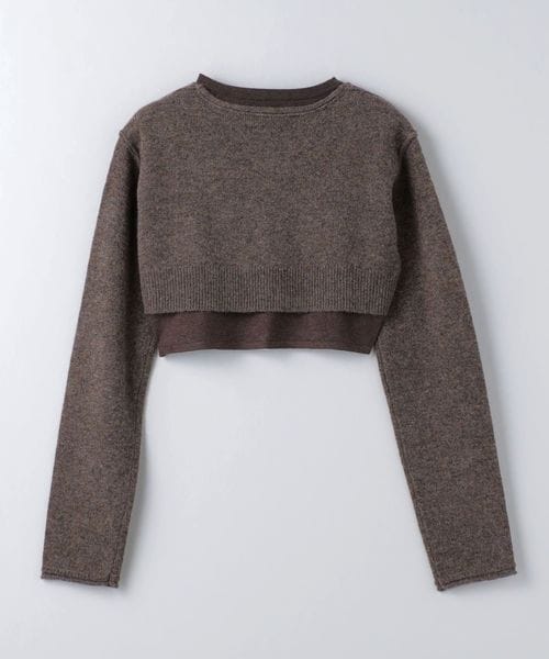 PERVERZE＞TWIN LAYERED KNIT PULLOVER/ニット