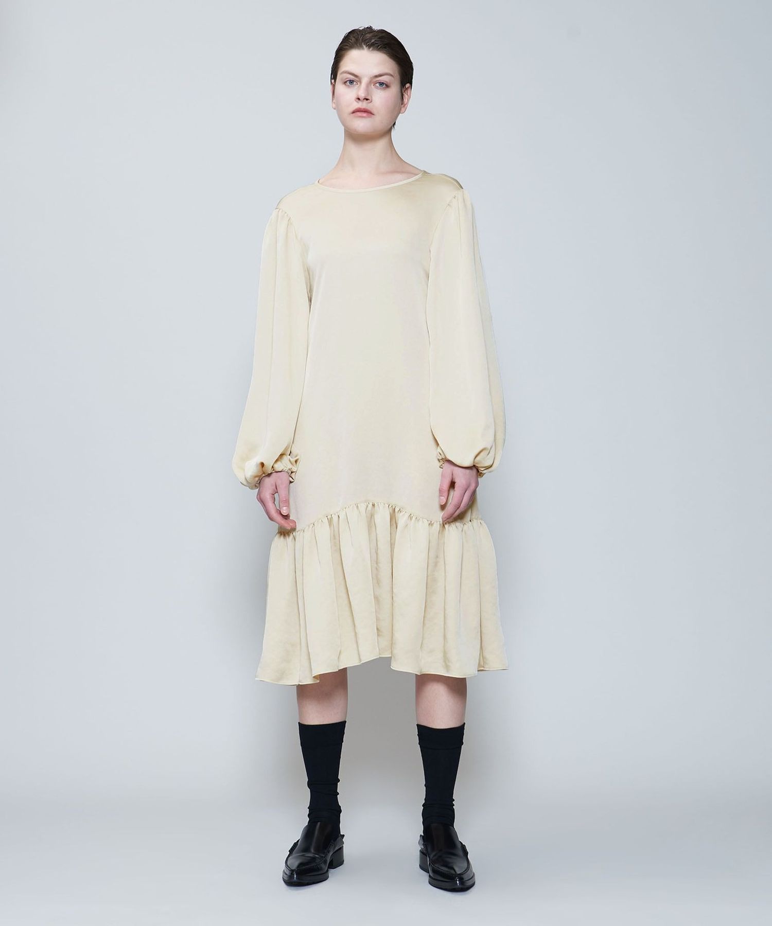 6(ROKU)　ワンピース セットアップ 6(ROKU)＞サテン ボリューム ワンピース