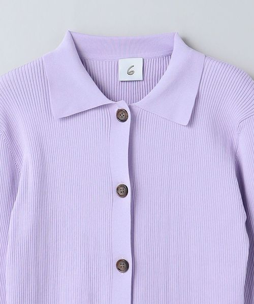 6(ROKU)＞リブシャツカーディガン 2024SS 