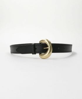 【美品】メゾンボワネ　レザーベルト　ベージュ　ゴールド　ロング　ナロー Demi-Luxe BEAMS（デミルクス ビームス）MAISON BOINET / カーフ