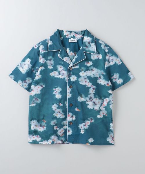 P.LE MOULT＞FLOWER PRINT OPEN COLLAR SHORT SLEEVE SHIRT/シャツ 