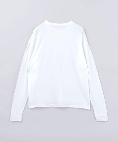 121212　6 ROKU ロク フォトプリントロングスリーブTシャツ 6(ROKU)＞フォト プリント ロングスリーブ Tシャツ LIP