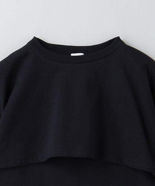 6(ROKU)＞コットン ノースリーブ＆ケープTシャツ
