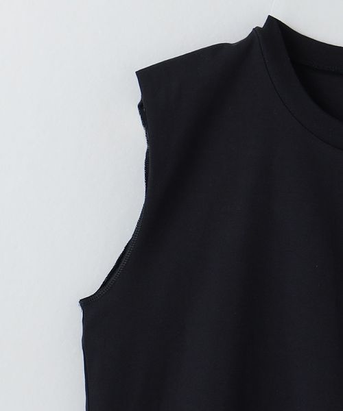 6(ROKU)＞コットン ノースリーブ＆ケープTシャツ