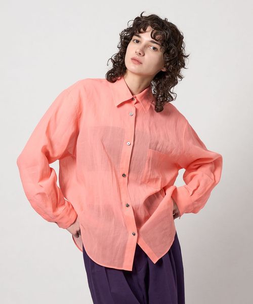 6 (ROKU) - ロク　コットンフリルシャツ 6（ロク）の「＜6(ROKU)＞COTTON FRILL COLLAR SHORT SLEEVE