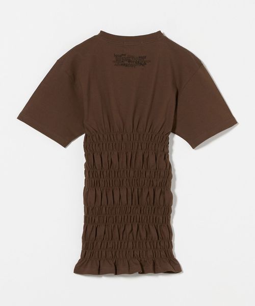 m*0様 Ruro for 6 SHIRRING T SHIRT Tシャツ ブラ 別注】<Ruro × 6>SHIRRING Tシャツ