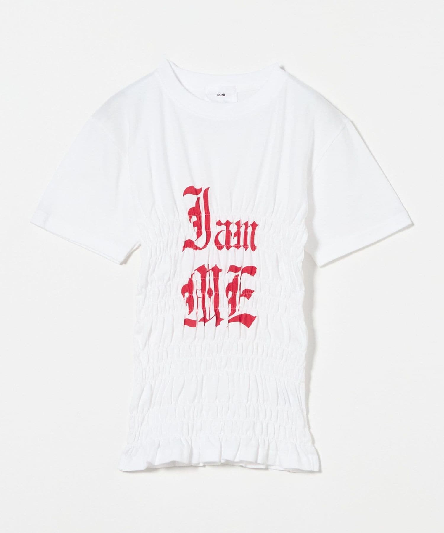 m*0様 Ruro for 6 SHIRRING T SHIRT Tシャツ ブラ 別注】<Ruro × 6>SHIRRING Tシャツ