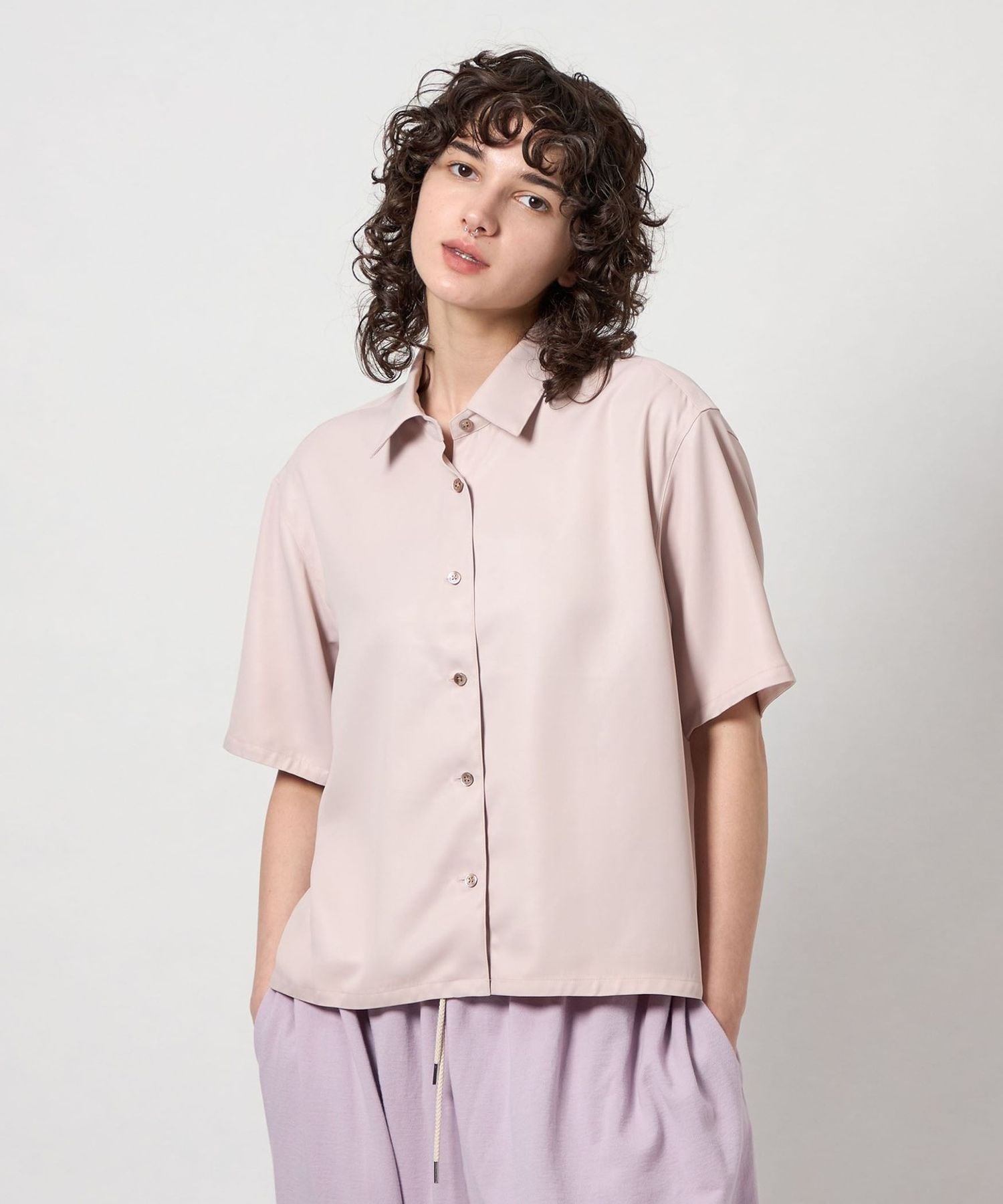＜6(ROKU)＞VELOUR DYE SHIRT/シャツ　 新品 6(ROKU)＞VELOUR DYE SHIRT/シャツ レディース
