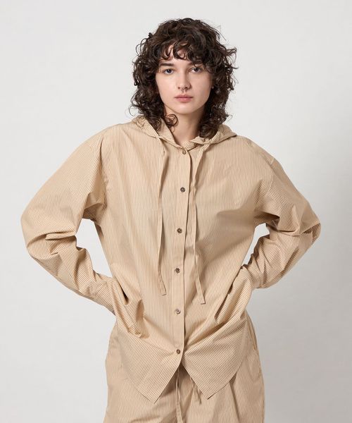 ジャージーカラーロングシャツ　roku ロク 6（ロク）の「＜6(ROKU)＞JERSEY LONG COLLAR SHIRT/シャツ