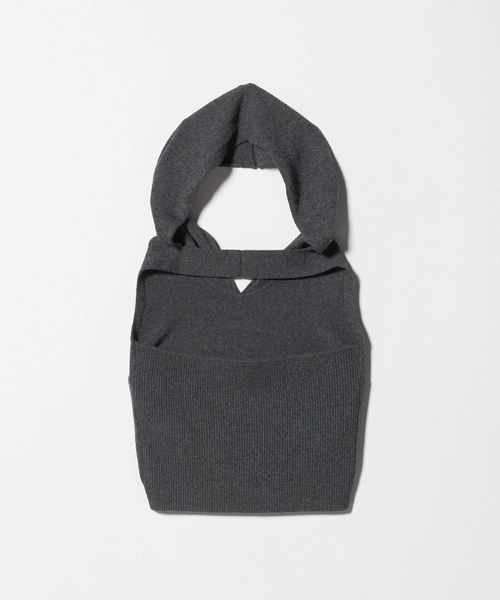 PERVERZE＞MULTIPLE KNIT SLEEVE/ニットCROPPED HOODIE KNIT TOP