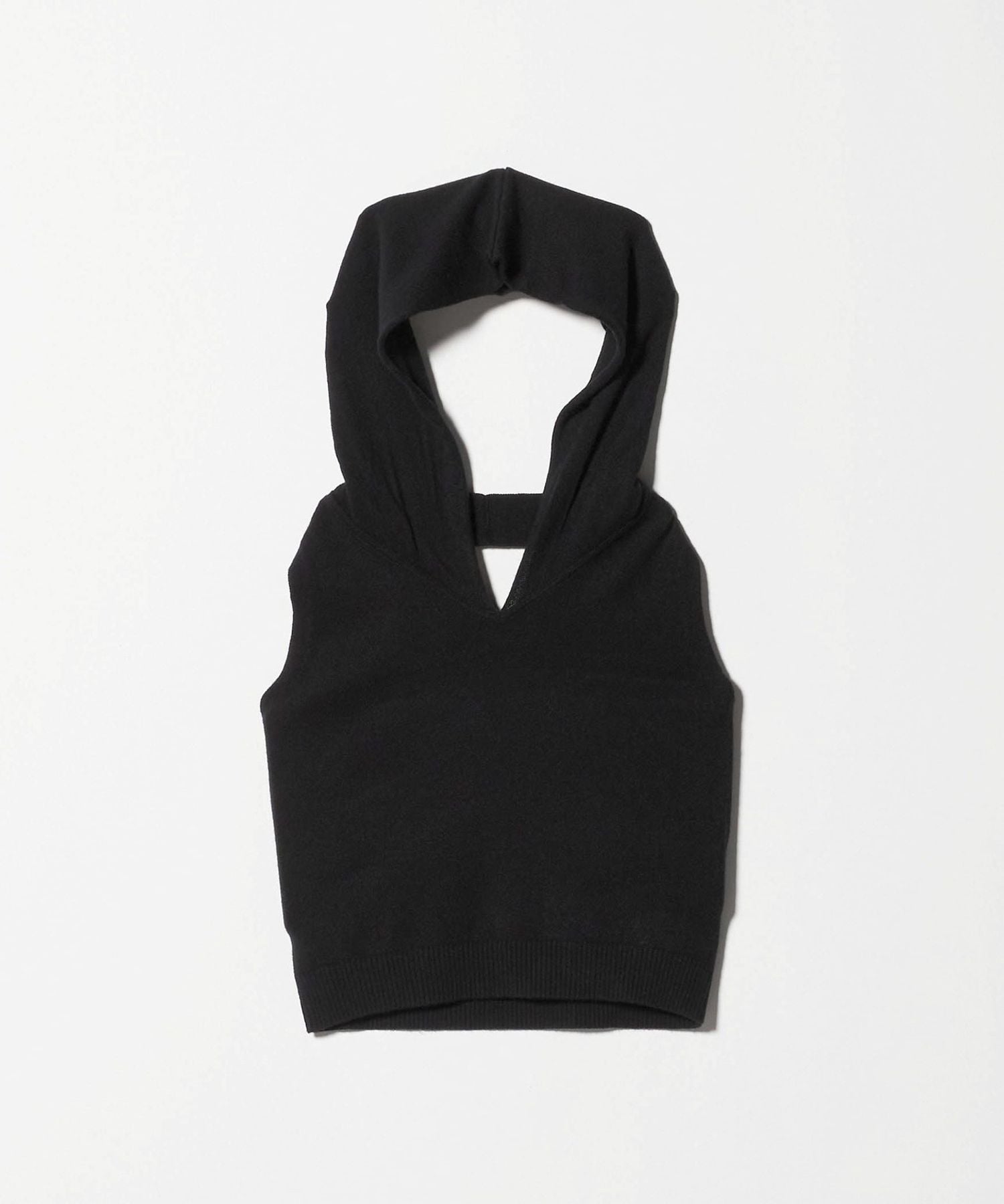 PERVERZE＞MULTIPLE KNIT SLEEVE/ニットCROPPED HOODIE KNIT TOP