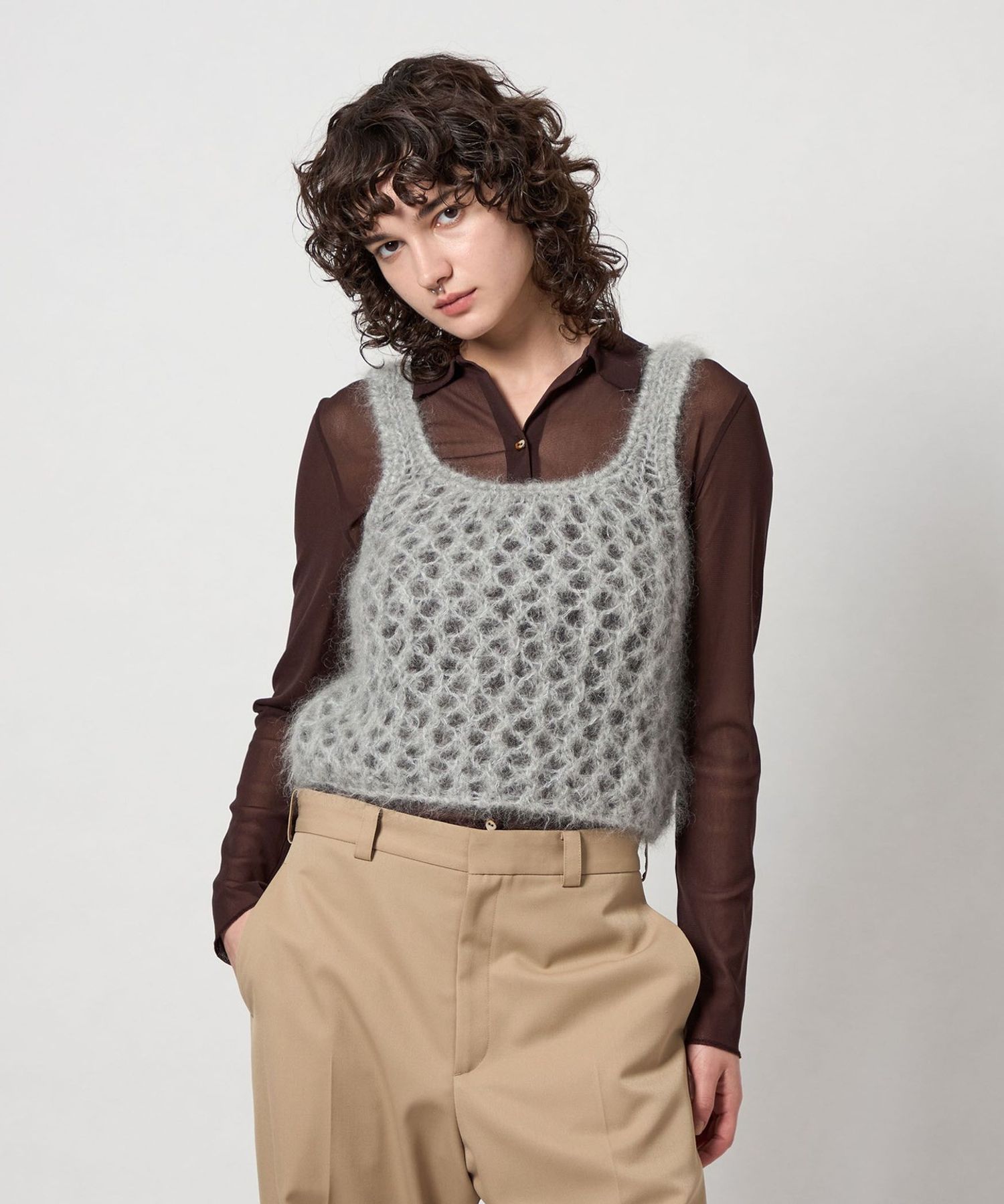 ＜6(ROKU)＞ニット ブラトップ BEAUTY&YOUTH UNITED ARROWS｜<6(ROKU)>ウールコットン ニット