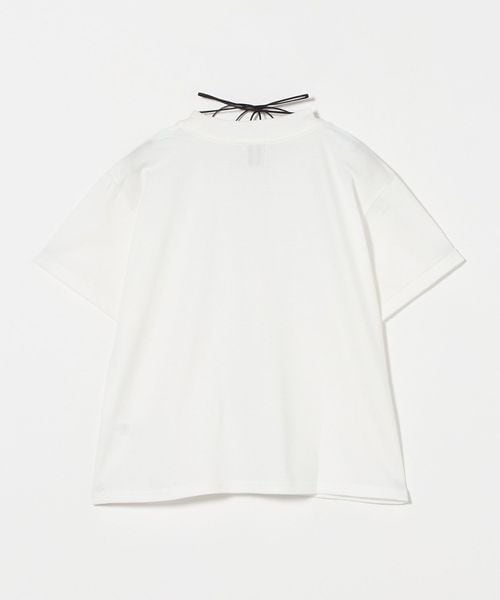 ＜6(ROKU)＞ネック コード Tシャツ　ホワイト 6(ROKU)＞ネック コード Tシャツ（Tシャツ/カットソー）｜6