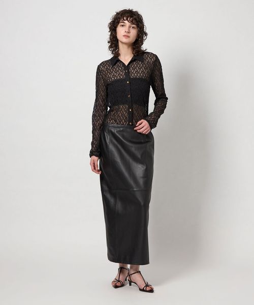 美品　6 ロク ユナイテッドアローズ　レースアップシャツ　日本製 M 6（ロク）の「＜6(ROKU)＞COTTON LACE UP SHIRT/シャツ（シャツ
