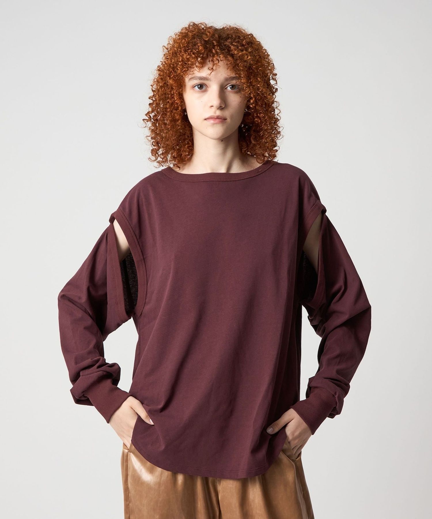 別注】＜INSCRIRE for 6＞HOLE LONG SLEEVE T―SHIRT/Tシャツ