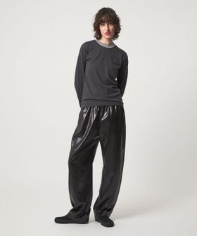 6(ROKU)/＜6(ROKU)＞ポリエステル サテン パンツ/イージーパンツ