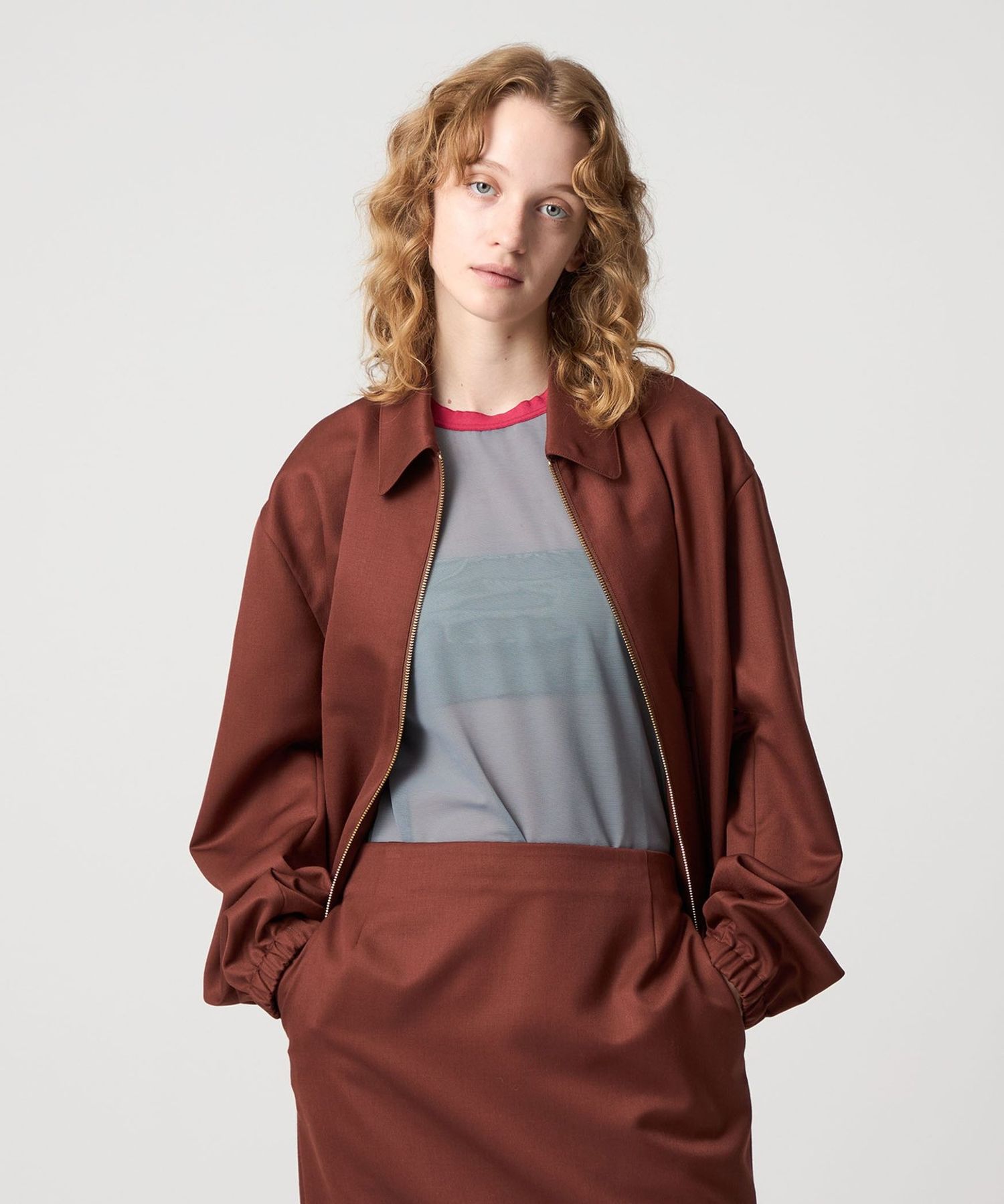 6(ROKU)＞ジップ ブルゾン