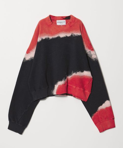 NOMARHYTHM TEXTILE/【別注】＜NOMARHYTHM TEXTILE for 6＞DYE SWEAT PULLOVER RED/スウェット/スウェット / パーカー