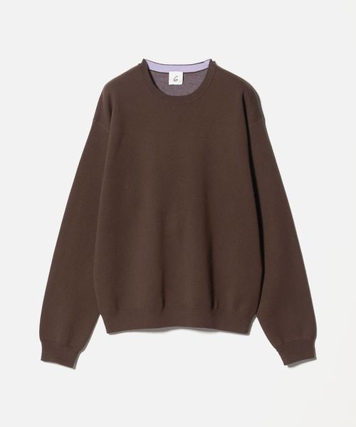 6(ROKU)＞コットンウール ミラノリブ タートルネック ニット