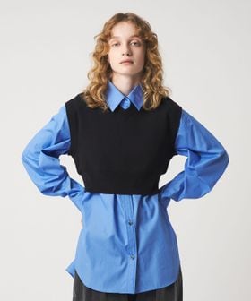 6(ROKU)/＜6(ROKU)＞コットンウール ミラノリブ Vネック ベスト/ベスト