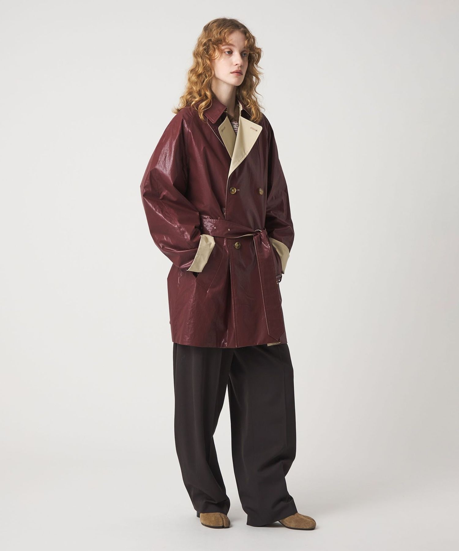 6(ROKU)＞コーティング リバーシブル コート